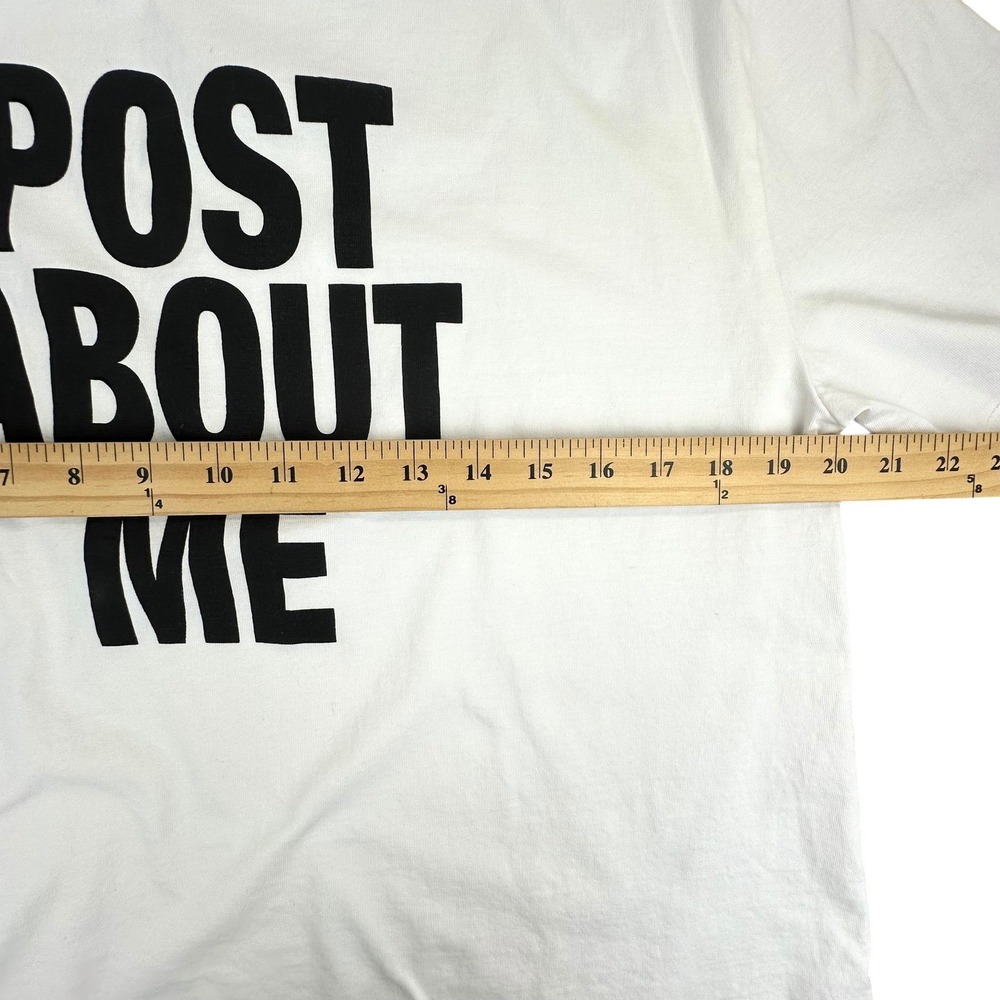 Oversized Text T Shirt Tee Size Med Black/White Minimalist Grunge Typography - Picture 8 of 11